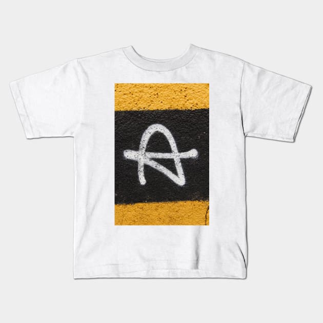 CAPITAL Uppercase Letter A Kids T-Shirt by mister-john